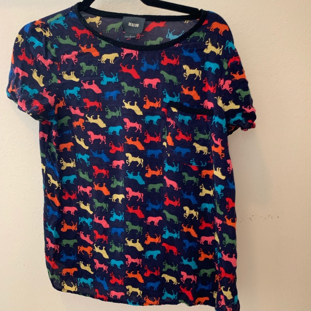 Animal print maeve top